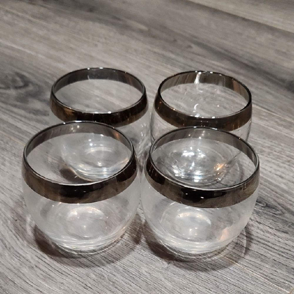 Set Of 4 Vintage MCM LG Highball Brandy Glasses